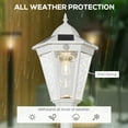 thumbnail image 3 of Outsunny 77" Solar Lamp Post Light, Waterproof Aluminum Outdoor Vintage Street Lamp, Motion Activated Sensor PIR, Adjustable Brightness, for Garden, Lawn, Pathway, Driveway, White, 3 of 8