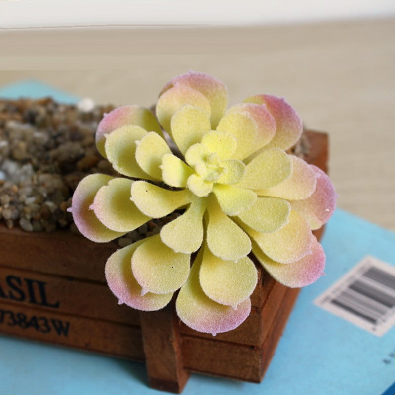 Mini Artificial Succulents Plant Garden Miniature Fake Cactus Home Floral Decor 