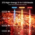 thumbnail image 3 of Morfone Red Light Therapy Mask for Face, 4 Modes LED Face Mask, 850NM Infrared & Red Light Mask, 400 LEDs, Eye Protection & Timing Function at Home, Travel, 3 of 10