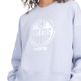 thumbnail image 3 of Women's Starter Blue Edmonton Oilers Boxy Cropped Sweatshirt, 3 of 3