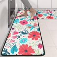 thumbnail image 2 of Kitchen Rugs Sets Of 2,Pioneer Flower Floral Print Pattern Anti Fatigue Kitchen Mat Rugs Non Slip Washable,Decorative Kitchen Floor Mats for Kitchen,Sink,Laundry,17"x47"+17"x47", 2 of 5