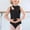 Black, variant on Dance Outfits for Girls Gym Uniform Sleeveless Shoulder Strap Laced Pant Gym Suit For Girls Summer Dancewear Black, Size 3T-14