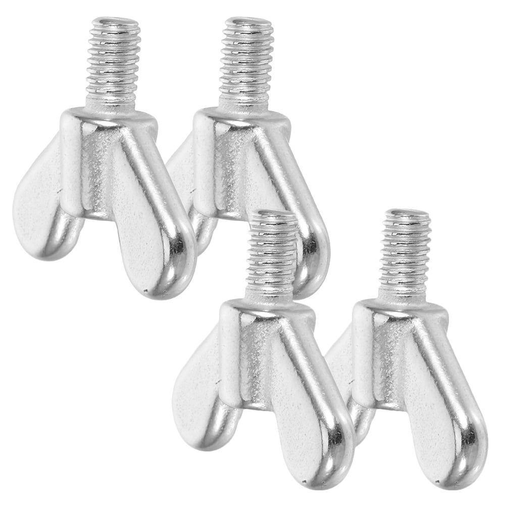 PTOOTP 4-Piece Stainless Steel Machine Screws with Butterfly Wing Nuts Flagpole Mounting Hardware Replacement Fastener Kit