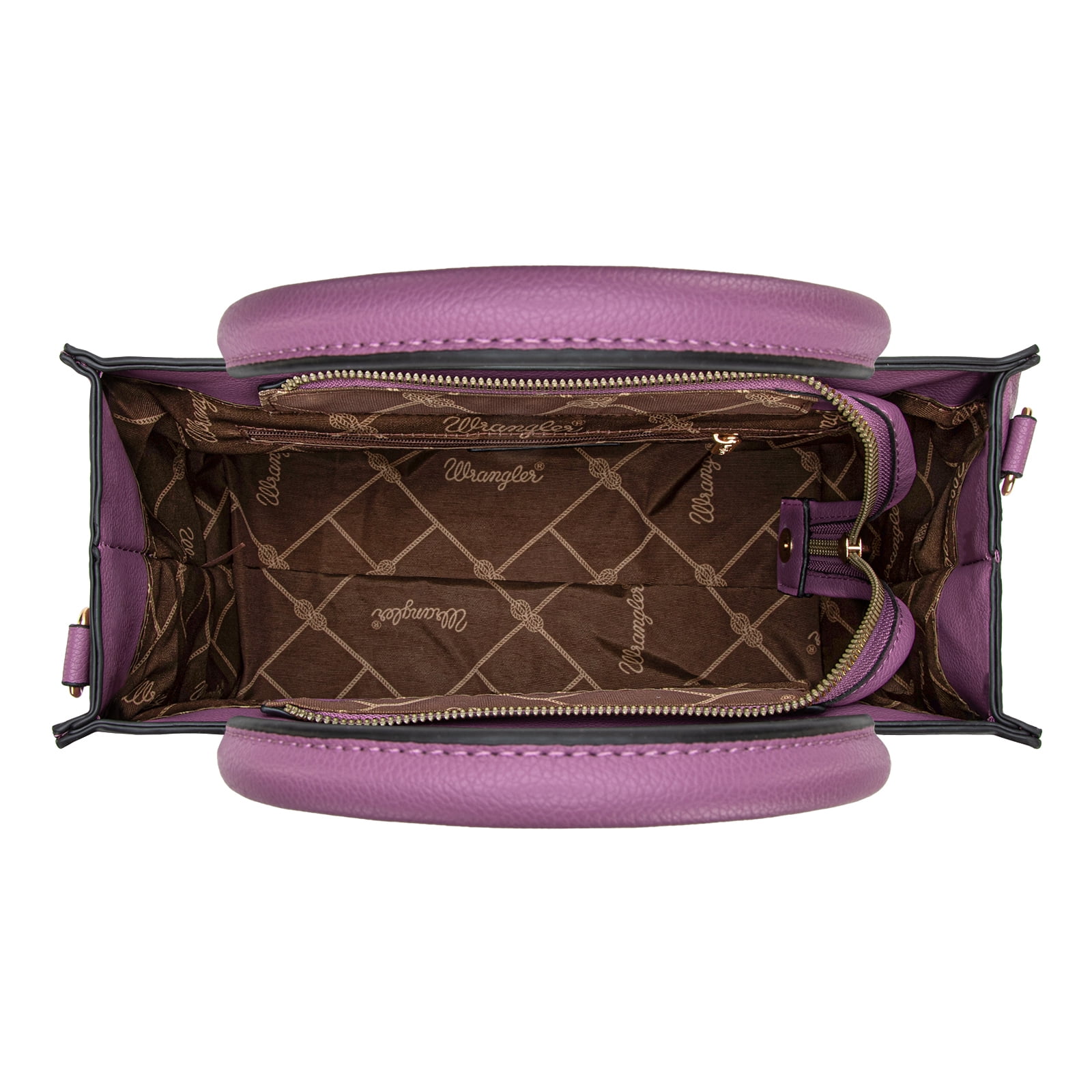 Wrangler 3Pcs Handbags Set Tote Bag & Medium Crossbody Purse & Wallet, Purple