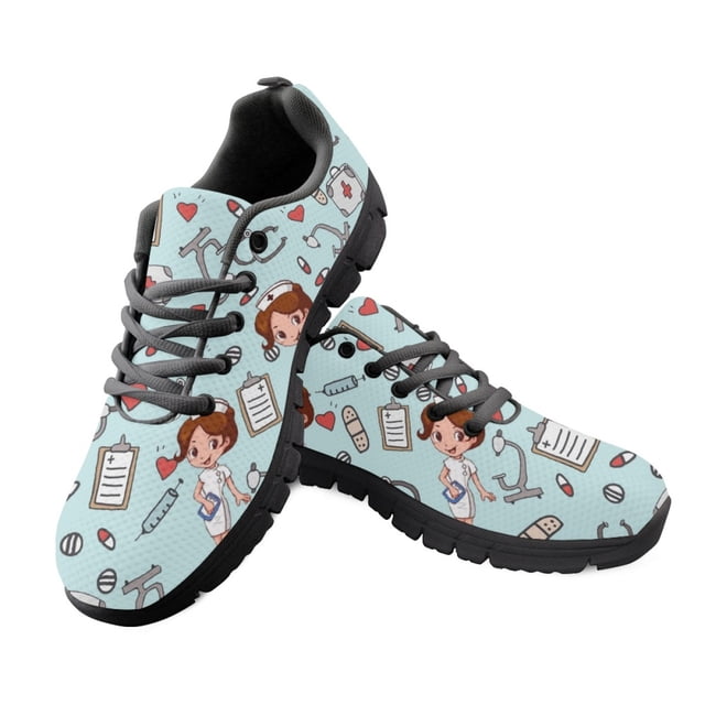 Zapatos de enfermería informales de moda para uso médico, transpirables, ligeros, para el trabajo en el hospital, con cordones, para adultos y niños, zapatillas deportivas salvajes