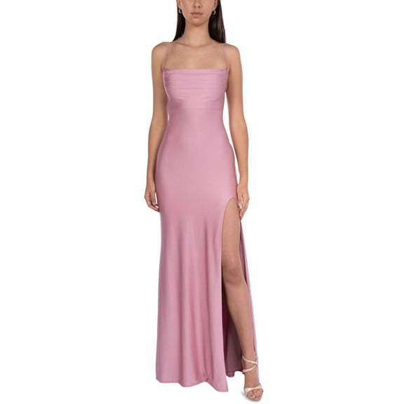 B Darlin Juniors Women's Dress Cowl-Neck Corset-Back Light Pink Extra Large New