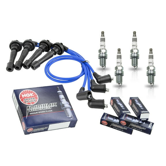ISA Spark Plug Wire Set & 4 NGK Iridium Spark Plug For 1994-2001 Acura Integra 1.8L Replacement for 8041 RCHE82 3764