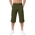 thumbnail image 5 of Cargo Shorts for Men Below Knee Stretch Waist Hiking Shorts Casual Quick Dry Workout Short with Multi-Pockets, M, 5 of 6