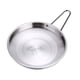 thumbnail image 4 of Bandeja de acero inoxidable para servir, plato para servir, vajilla portátil multiusos para tartas. Plata 19cm, 4 of 9