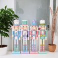 thumbnail image 2 of 4 Pieces Christmas Nutcracker Ornaments Wooden Nutcracker Doll Decorative Statues Puppet for Shelves Home Decor Festival Xmas Gifts Holiday L, 2 of 9