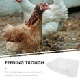 thumbnail image 4 of Hanging Chicken Feed Trough Poultry Fence Automatic Feeder (White) Food Container Feeders Coop Feeding, 4 of 6