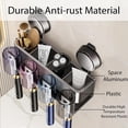 thumbnail image 3 of ABCISI Suction Cup Toothbrush Holders for Bathroom, Wall Mounted Toothbrush Holder Set with 4 Cup Holders & 4 Storage Compartments, Bathroom Organizer for Toothpaste, Razor, Comb, Room Accessories, 3 of 9