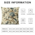 thumbnail image 5 of Leisuo Vintage Pillow Cushion Cover, Oriental Scroll with Swirling Leaves with Eastern Design Inspirations, Decorative Square Accent Pillow Case, Blue Beige Tan, 5 of 5