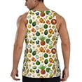 thumbnail image 3 of Fotbe Lemon Fruits Vegetables Pattern Men's Quick Dry Workout Tank Top Gym Muscle Tee Fitness Bodybuilding Sleeveless T Shirt Breathable Workout Shirt-4X-Large, 3 of 9