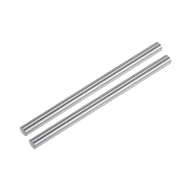 Unique Bargains 2pcs Linear Motion Rods 6mm x 200mm (0.24 x 7.87 Inches) Case Hardened Chrome Plated Round Guide for 3D Printer
