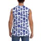 thumbnail image 4 of Fotbe Blue Vases Men's Camiseta sin Mangas Estampada para Hombres, Playera Casual para Gimnasio, Entrenamiento, Playa-Small, 4 of 7