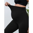 thumbnail image 6 of Beaisland Women's Maternity Capri Leggings over The Belly Pregnancy Yoga Pants Workout Activewear Leggings 2-Pack, 6 of 6