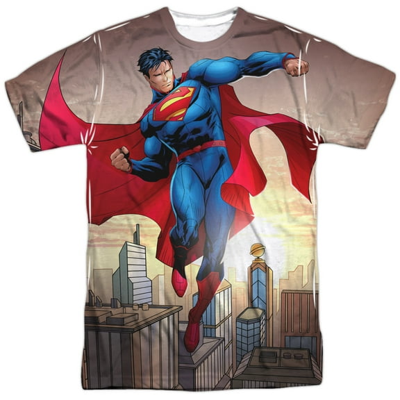 Superman Men's Light And Darkseid Sublimation T-shirt XXX-Large White