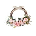 thumbnail image 1 of AMLESO Artificial Flower Garland Decorative Spring Wall Hanging Round for Wedding Decor Pink, 1 of 8