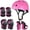 Pink, variant on Adult & Kid Skating Protective Gear Set for Beginner to Advanced, Skateboard Helmet Knee and Elbow Pads with Wrist Guards for Inline Roller Skating, Scooter, Skateboarding