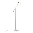 thumbnail image 2 of Marcel Contemporary, Glam Floor Lamp in White Marble and Nickel Metal with Clear and Frosted Glass Shade by LumiSource, 2 of 7