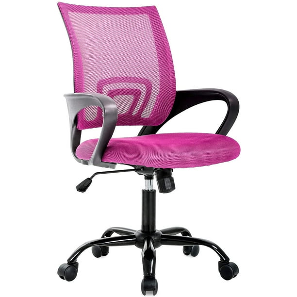 Chaise de Bureau Ergonomique Chaise de Bureau Pas Cher Chaise d'Ordinateur en Mesh Chaise de Soutien Arrière Chaise Exécutive Moderne Chaise Pivotante pour Femmes, Hommes (Pink)