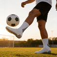 thumbnail image 6 of 4 Pairs Men's Soccer Running Socks with Non-Slip Silicone Grip Cushioned Terry Sole Durable & Moisture-Wicking, 6 of 6