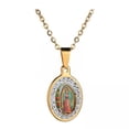 thumbnail image 1 of 3x Collar Con Colgante De María Colgante Elegante Con Dije De María Para Mujeres Y Hombres Dorado, 1 of 8