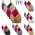 thumbnail image 2 of Daily Everyday Bras for Women 7 Pack Plus Size Wirefree Comfy Seamless Bralettes S-5XL Sexy Push Up Cropped Tops, 2 of 3