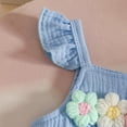 thumbnail image 6 of WRKEKC Girls 2 piece Outfits Double Flutter Sleeve Straps Top and Lace Bow Hem Shorts Set for 3-24 Months, 6 of 8