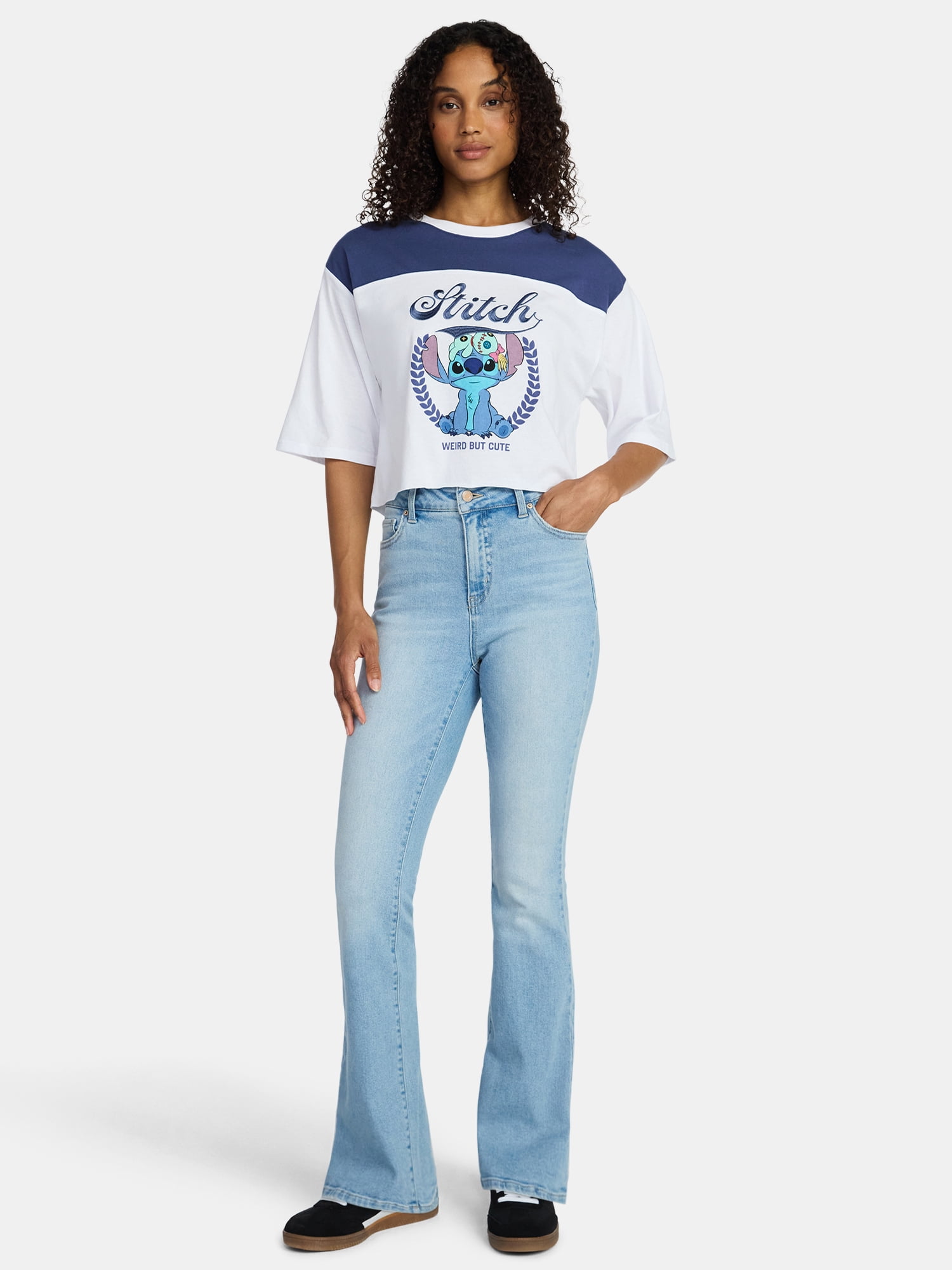 Lilo & Stitch Women's Graphic Skimmer Tee, Sizes XXS-XXL