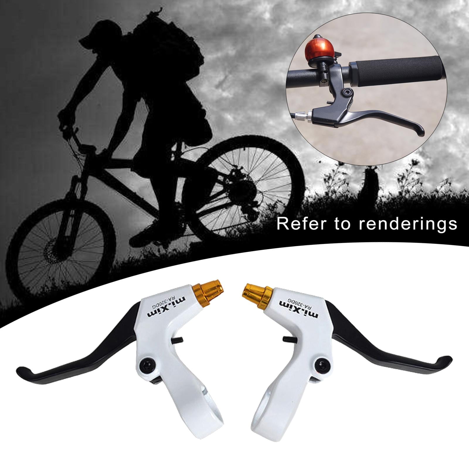 Levier De Frein Vélo En Alliage Aluminium - Paire, Diamètre Guidon 22.2mm, Pour Freins V Et C - 8