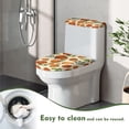 thumbnail image 4 of HELLHERO Pumpkin Clover Adjustable Toilet Dust Cover Set Universal Fits All Toilet Shapes Stretch Fit Toilet Seat Covers Elastic Bottom Hotel Non-Slip 17x21 Inches, 4 of 5