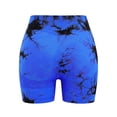 thumbnail image 4 of Kelon Yoga Shorts, Tie Dye Ribbed Workout Shorts for Women Seamless Gym Athletic Yoga High Waist Outerwear Shorts, L, 4 of 4