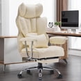 thumbnail image 3 of Desk Office Chair Big  Back PU Leather Computer Chair  Executive Office Chair with Leg Rest and Lumbar Support  Grey Office Chair, 3 of 6