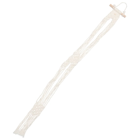 WHAMVOX Bohemian Macrame Hat Organizer with Cotton Rope, Stylish Wall Hanging Storage for Home Decor