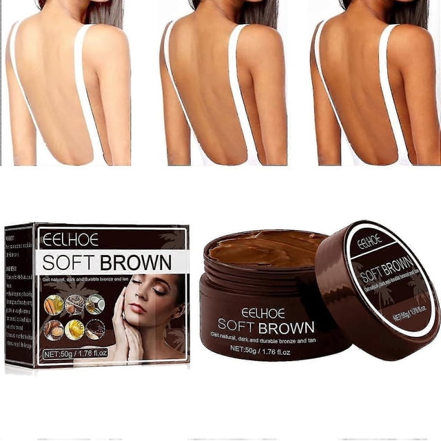 Gel bronceador, gel bronceador Brown, gel bronceador intensivo de lujo Soft Brown, autobronceador, crema aceleradora del bronceado para camas solares y sol al aire libre