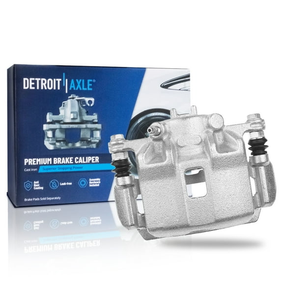 Detroit Axle - Front Left Brake Caliper for 06-11 Honda Civic 07-08 Fit Disc Brake Caliper with Bracket Assembly 2006 2007 2008 2009 2010 2011 Replacement