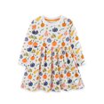 thumbnail image 4 of Vividxx Girl Halloween Dress Pumpkin Print Dress Kids Long Sleeve Party Dress Toddler Fall Party Casual Outfit 7-8 Years, 4 of 4