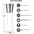 thumbnail image 2 of Salt and Pepper Grinder Set of 2, Premium Stainless Steel Spice Mill with Adjustable Coarseness, Ceramic Blades, Refillable Glass Body with 60Z capacity, 2 of 7