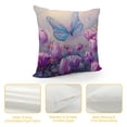 thumbnail image 4 of Fenyluxe Butterfly Flowers Modern Farmhouse Rustic Decorative Couch Pillow Cases with Zipper Home Decor Square Spring Throw Pillow Cover 1PC 24x24in, 4 of 5