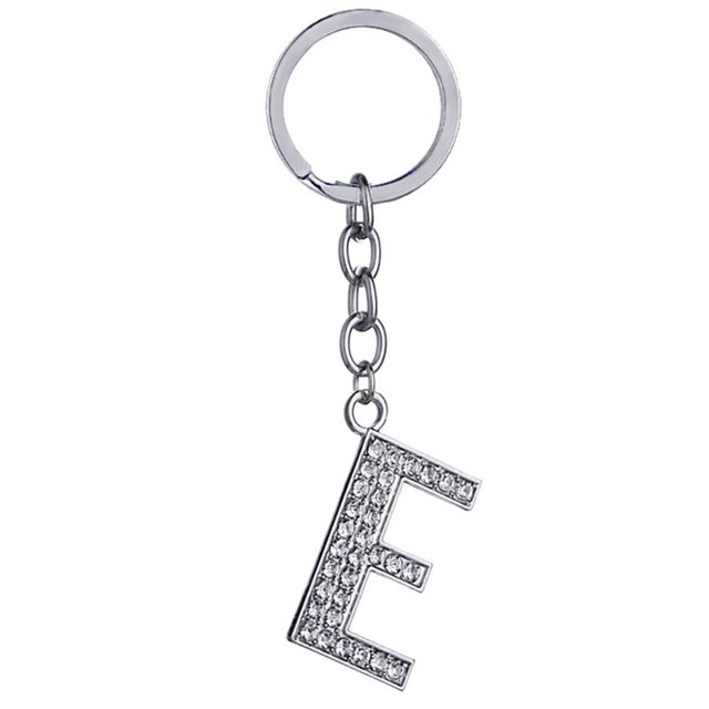 Porte-clés Design Strass A à Z Pendentif Porte-Clés pour Décoration de Sac à Main