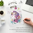 thumbnail image 4 of FMSHPON Beauty Cosmic Unicorn Flowers 1 Clipboard Hardboard Wood Nursing Clip Board and Pull for Standard A4 Letter 13x9 inches, 4 of 7
