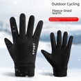 thumbnail image 2 of Guantes de pantalla táctil para hombres y mujeres, otoño e invierno, cálidos, para ciclismo al aire libre, guantes gruesos con medio dedo y terciopelo, 2 of 4