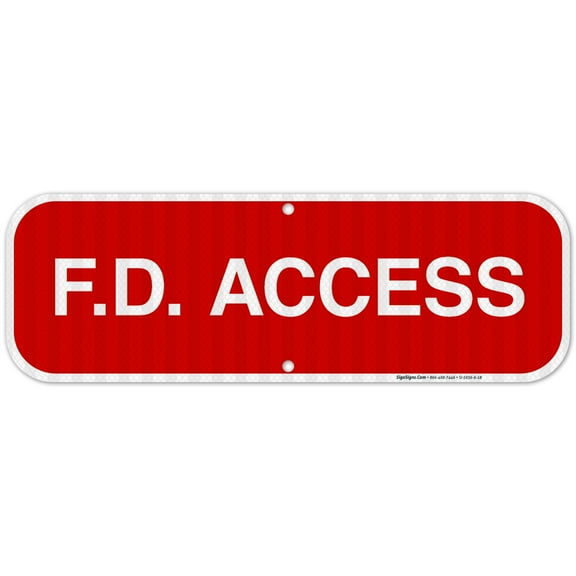 FD Access Sign, Fire Safety Sign,
