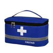 First Aid Kit Bag Lightweight Handle Medicine Bags Cloth First Space Saving Oxford Cloth Medical Box Kitchen Sport Emergency Blue Large