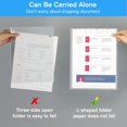 thumbnail image 5 of Clear Folders Sleeves Plastic Documents Project Pockets 100 Pack, Fits Letter Size 8.5x11 Paper, L-Shaped File Jackets, Acid-Free Poly Plastic, Transparent, 5 of 7