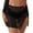 Black, variant on EYNMVR Womens Mesh Sheer High Waisted Swimsuit Ruched Bathing Suit Wrap Swim Skirt Cover Up Bikini Bottoms