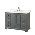 thumbnail image 5 of Wyndham Collection Wcs202048s-Qtz-Us3mxx Deborah 48" Free Standing Single Basin Vanity Set, 5 of 6