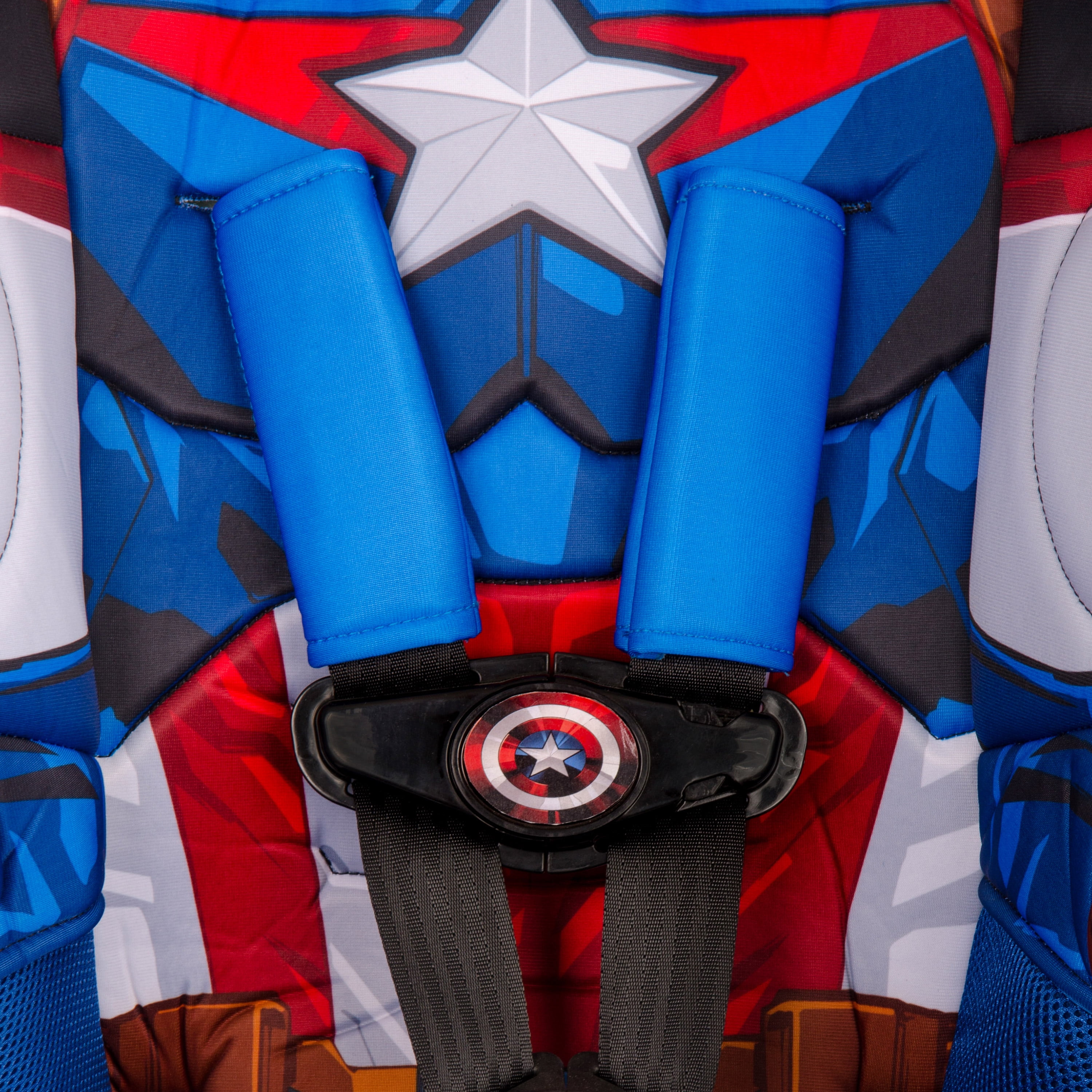 KidsEmbrace Captain America 2-in-1 Combination Harness to Booster Car Seat, Forward-Facing Harness, Booster, Multi-Position Headrest, Toddler